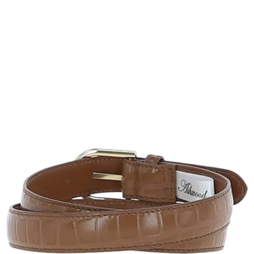 Women's Croc Print Leather Belt With Gold Metal Pin Buckle Tan: C-99 8 Women's Croc Print Leather Belt With Gold Metal Pin Buckle Tan: C-99 -The Bridge Store womens croc print leather belt with gold metal pin buckle tan c 99 p7211 26592 image