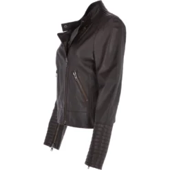 Women's Leather Biker Jacket Brown : Tavira -Default Template 2 womens leather biker jacket brown tavira p3282 14327 image