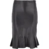 Women's Leather Fish Tail Skirt Black : FT Skirt -Default Template 2 womens leather fish tail skirt black ft skirt p3333 14608 image