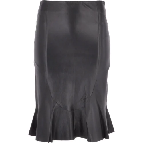 Women's Leather Fish Tail Skirt Black : FT Skirt