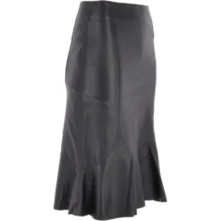 Women's Leather Fish Tail Skirt Black : FT Skirt -Default Template 2 womens leather fish tail skirt black ft skirt p3333 14611 image
