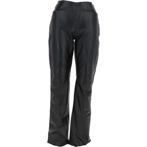 Women's Leather Hipster Trousers Black : Hipsy 2 DP 251