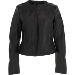 Womens Leather Jacket Brown : Jimena
