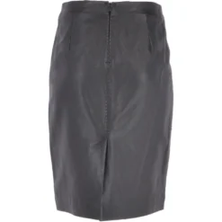 Women's Leather Pencil Skirt Black : V2 Knee -Default Template 2 womens leather pencil skirt black v2 knee p3337 14602 image