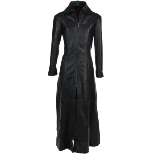 Womens Long Length Gothic Coat Black/nap : Lucine