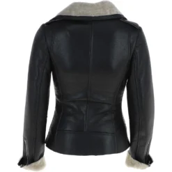 Womens Luxury Shearling Jacket Black/cream: Alayna 8 Womens Luxury Shearling Jacket Black/cream: Alayna -Default Template 2 womens luxury shearling jacket black cream alayna p5873 20825 image