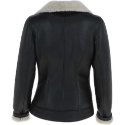 Womens Luxury Shearling Jacket Black/cream: P-48 -Default Template 2 womens luxury shearling jacket black cream p 48 p5875 20833 image