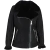 Womens Luxury Shearling Jacket Black: P-48 -Default Template 2 womens luxury shearling jacket black p 48 p5874 20827 image