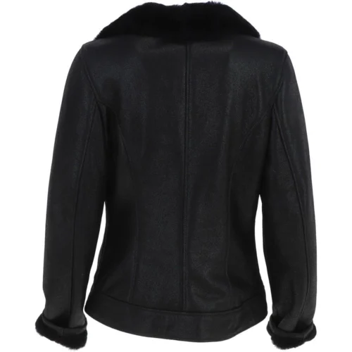 Womens Luxury Shearling Jacket Black: P-48 -The Bridge Store womens luxury shearling jacket black p 48 p5874 20829 image