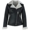 Womens Luxury Shearling Jacket Black/white: Alayna -Default Template 2 womens luxury shearling jacket black white alayna p6075 21724 image