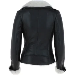 Womens Luxury Shearling Jacket Black/white: Alayna -Default Template 2 womens luxury shearling jacket black white alayna p6075 21726 image