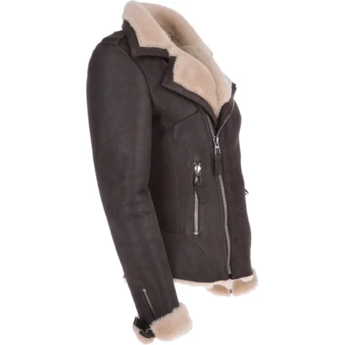 Womens Luxury Shearling Jacket Brown/Cream: Alayna 9 Womens Luxury Shearling Jacket Brown/Cream: Alayna -The Bridge Store womens luxury shearling jacket brown cream alayna p3379 14794 image
