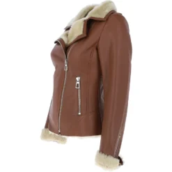 Front Page -Default Template 2 womens luxury shearling jacket tan alayna p3886 21721 image