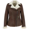Womens Luxury Shearling Jacket Tobacco/Cream: Alayna 1 Womens Luxury Shearling Jacket Tobacco/Cream: Alayna -Default Template 2 womens luxury shearling jacket tobacco cream alayna p4364 18664 image