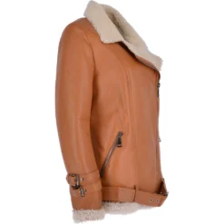 Womens Luxury Side Zip Sheepskin Pilot Jacket Tan : Caitlin 9 Womens Luxury Side Zip Sheepskin Pilot Jacket Tan : Caitlin -Default Template 2 womens luxury side zip sheepskin pilot jacket tan caitlin p3223 14232 image