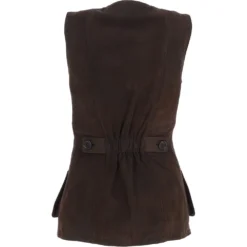 Womens Nubuck Leather Fitted Gilet Brown: Rider -Default Template 2 womens nubuck leather fitted gilet brown rider p5779 20596 image