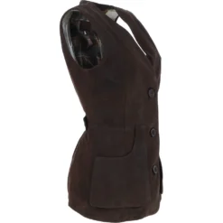 Womens Nubuck Leather Fitted Gilet Brown: Rider -Default Template 2 womens nubuck leather fitted gilet brown rider p5779 20597 image