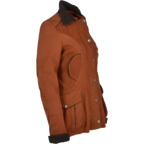 Women's Nubuck Leather Jacket Tan/nub : Aidan -The Bridge Store womens nubuck leather jacket tan nub aidan p3228 14261 image