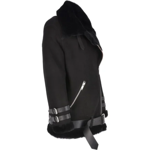 Womens Oversized Sheepskin Flying Jacket Black/Snuff : Khloe 9 Womens Oversized Sheepskin Flying Jacket Black/Snuff : Khloe -The Bridge Store womens oversized sheepskin flying jacket black snuff khloe p2999 13266 image