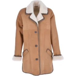Women's Sheepskin Coat Biscuit Tan : Florence