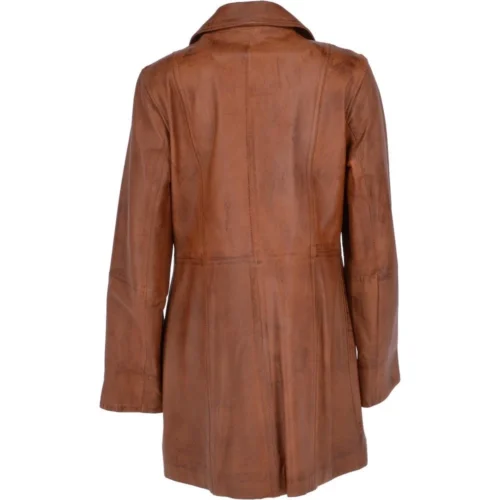 Womens Single Breasted Leather Coat Cognac/app : Bridget 8 Womens Single Breasted Leather Coat Cognac/app : Bridget -The Bridge Store womens single breasted leather coat cognac app bridget p3290 14372 image