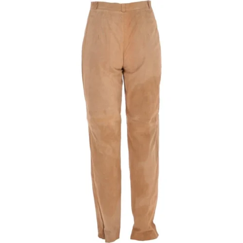 Womens Suede Leather Trousers Sand/Sue : 766 -The Bridge Store womens suede leather trousers sand sue 766 p3338 14642 image