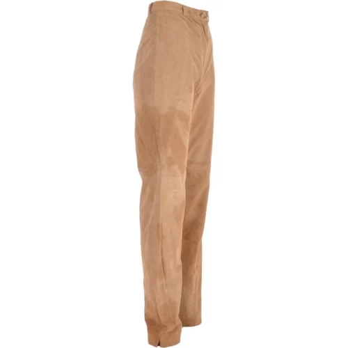 Womens Suede Leather Trousers Sand/Sue : 766 -The Bridge Store womens suede leather trousers sand sue 766 p3338 14643 image