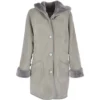 Womens Suede Sheepskin Hooded Coat Grey: Heather 1 Womens Suede Sheepskin Hooded Coat Grey: Heather -Default Template 2 womens suede sheepskin hooded coat grey heather p2996 13279 image