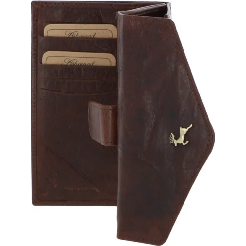 Women's Vintage Wash 12 Card Leather Purse Brandy : G-42 -The Bridge Store womens vintage wash 12 card leather purse brandy g 42 p4075 17429 image