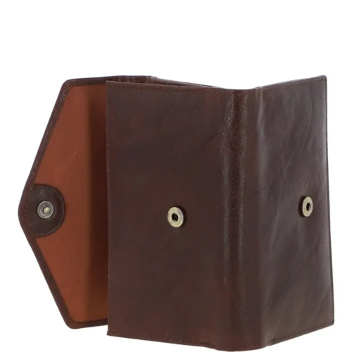 Women's Vintage Wash 12 Card Leather Purse Brandy : G-42 -The Bridge Store womens vintage wash 12 card leather purse brandy g 42 p4075 17431 image