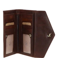 Women's Vintage Wash Large 12 Card Leather Purse Brandy : G-43 -Default Template 2 womens vintage wash large 12 card leather purse brandy g 43 p4078 17445 image