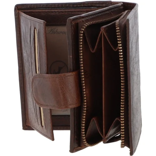 Women's Vintage Wash Leather Wallet Purse Brandy : G-41 -The Bridge Store womens vintage wash leather wallet purse brandy g 41 p4072 17411 image