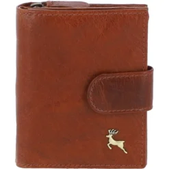 Women's Vintage Wash Leather Wallet Purse Tan : G-41