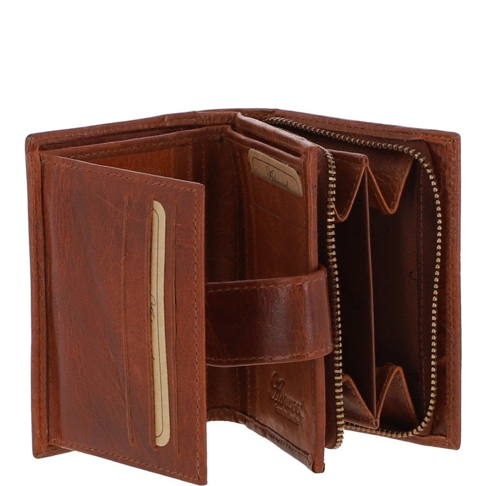 Women's Vintage Wash Leather Wallet Purse Tan : G-41 4 Women's Vintage Wash Leather Wallet Purse Tan : G-41 - Image 2